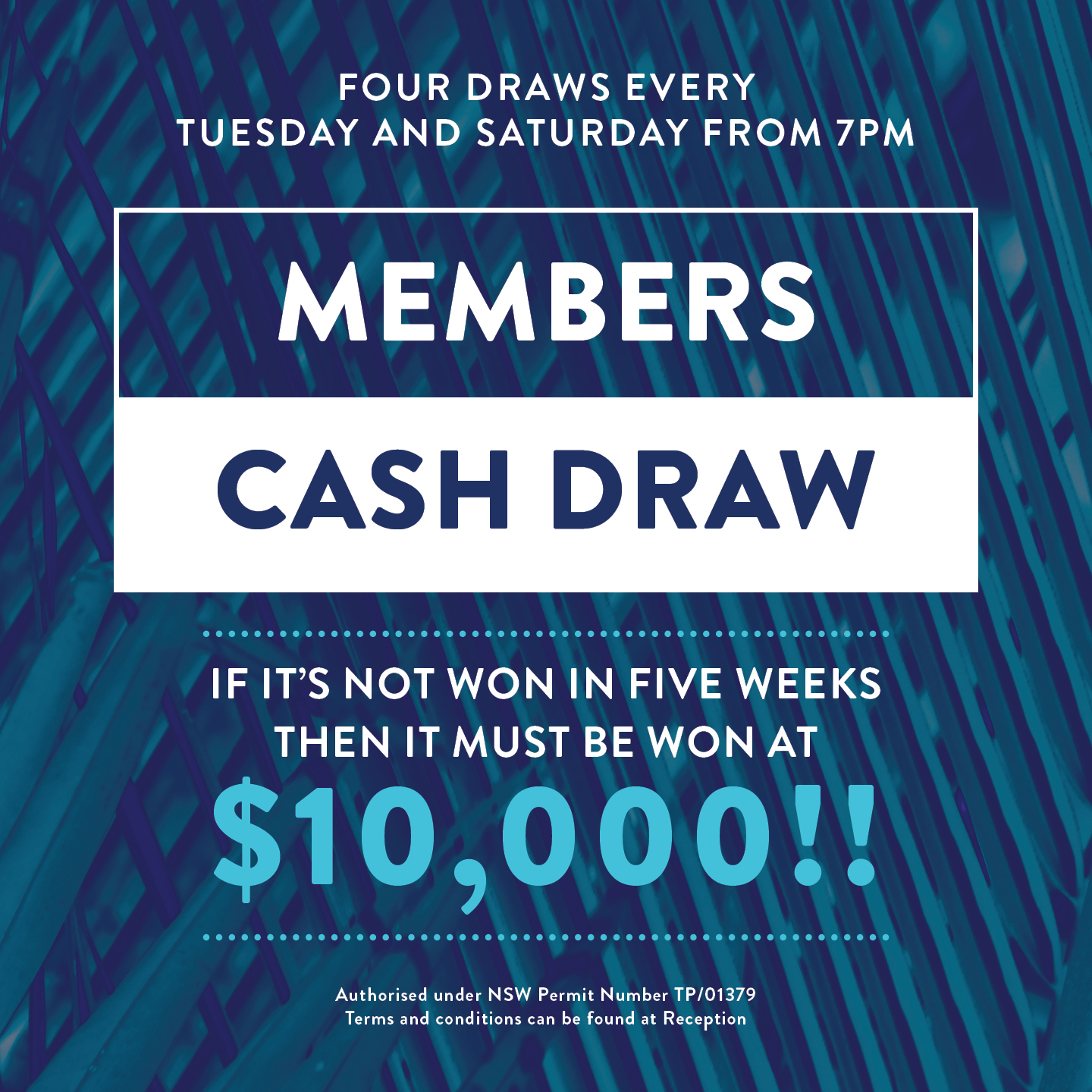 Members Cash Draw Norths
