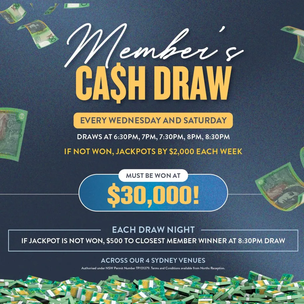 MEMBERS CASH DRAW